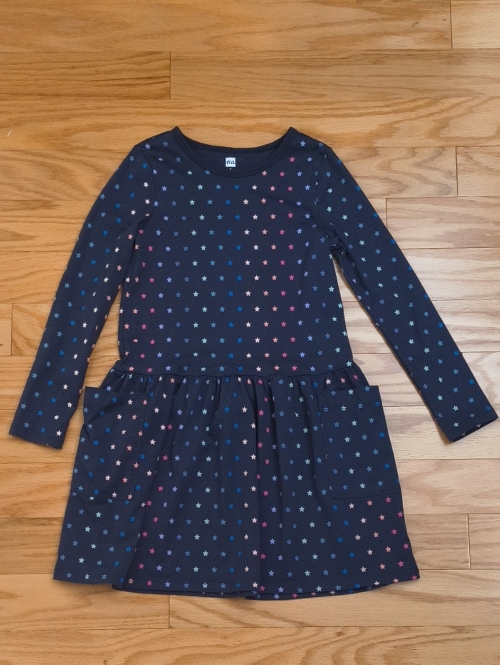 Tea Collection Navy Star  Long-Sleeve Dress Size 7 GU